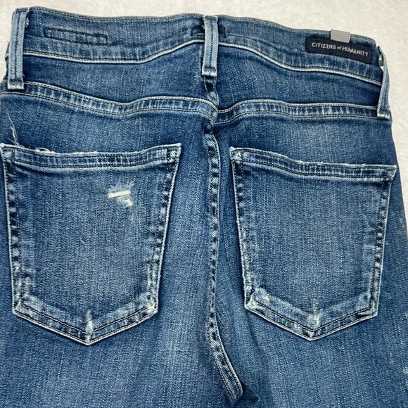 Citizens Of Humanity Rocket High Rise Skinny Jeans with Distressed Finish - Picture 14 of 16